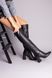 Ботфорты женские кожаные черные на каблуке, 40, 26-26.5