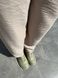 Кеды женские кожаные цвета хаки с перфорацией, 41, 26.5