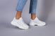 Кросівки жіночі шкіряні білі на білій підошві, 40, 26