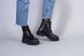 Ботинки женские кожаные черные, на шнурках и с замком, зимние, 36, 23.5