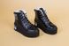 Ботинки женские кожаные черные с надписями зимние, 36, 23.5