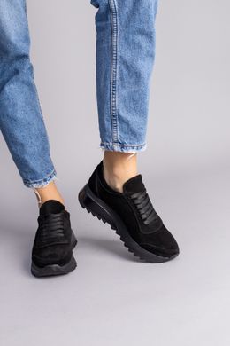Кросівки жіночі замшеві чорні, 41, 27