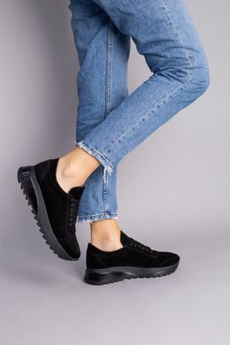 Кросівки жіночі замшеві чорні, 41, 27