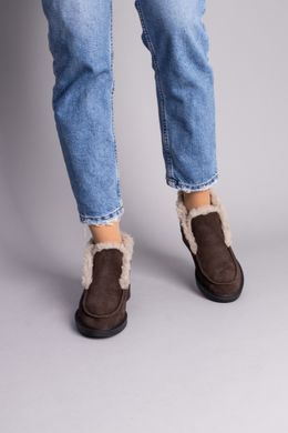 Ботинки женские замшевые шоколадного цвета зимние, 36, 23