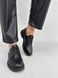 Туфли женские кожаные черные на шнурках низкий ход, 41, 26.5