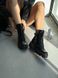 Ботинки женские кожа наплак черного цвета на байке, 35, 23