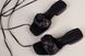 Шльопанці-босоніжки жіночі шкіряні чорні з обтягнутим підбором 3.5 см, 41, 27