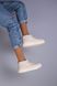 Ботинки женские кожаные молочного цвета на светлой подошве демисезонные, 36, 23.5