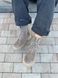 Ботинки женские замшевые цвета латте низкий ход зимние, 41, 26.5