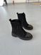 Черевики жіночі замшеві чорного кольору з лаковим носком демісезонні, 41, 26