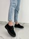 Туфли женские замшевые черного цвета на шнурках, 36, 23-23.5