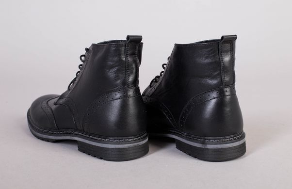 Зимові чоловічі чорні шкіряні черевики Оксфорд, 45, 30