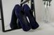 Балетки женские замшевые синего цвета на черной подошве, 41, 26.5-27