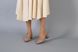 Туфли женские замшевые цвет латте с обтянутым каблуком, 36, 23.5