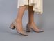 Туфли женские замшевые цвет латте с обтянутым каблуком, 36, 23.5
