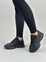 Кросівки жіночі шкіряні чорного кольору, 41, 27