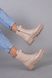 Ботинки женские кожаные бежевого цвета на меху, 38, 24.5-25