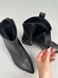 Ботинки казаки женские кожа рептилия черного цвета на каблуке зимние с замком, 41, 26