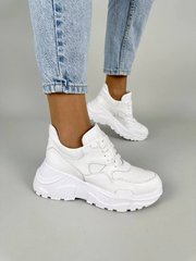 Кросівки жіночі шкіряні білі, 40, 26