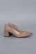 Туфли женские замшевые цвет латте с обтянутым каблуком, 38, 25