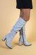 Сапоги женские замшевые серые на каблуке, зимние, 40, 26