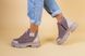 Ботинки женские замшевые цвета латте с кожаной вставкой, 40, 26