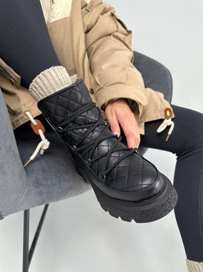 Ботинки женские кожаные черные зимние, 39, 25