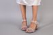 Босоножки женские кожаные бежевого цвета на каблуке 5.5 см, 40, 26