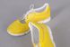 Мокасини жіночі шкіряні жовтого кольору з перфорацією, 36, 23.5
