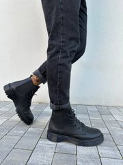 Ботинки мужские кожа флотар черного цвета демисезонные, 45, 30