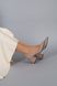 Туфли женские замшевые цвет латте с обтянутым каблуком, 40, 26-26.5