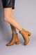 Ботинки женские кожаные карамельного цвета, на каблуке, на байке, 38, 24.5-25