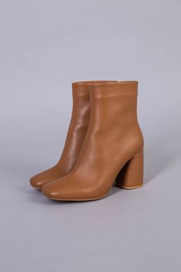 Ботинки женские кожаные карамельного цвета демисезонные, 36, 23.5