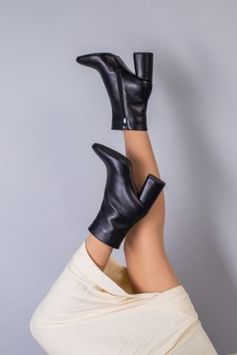 Ботинки женские кожаные черного цвета демисезонные, 40, 26-26.5