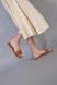 Шлепанцы женские кожаные карамельного цвета с косичкой на низком ходу, 36, 23