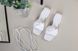 Шльопанці-босоніжки жіночі шкіряні білі з обтягнутим підбором 3.5 см, 41, 27