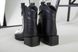 Ботинки женские кожаные черные без замка демисезонные, 41, 27