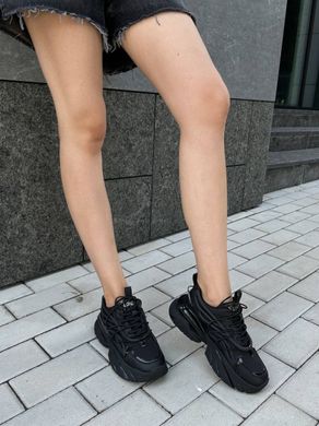 Кросівки жіночі шкіряні чорні, 36, 23