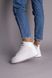 Черевики жіночі шкіряні білого кольору на шнурівці, 41, 26.5