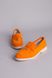 Лоферы женские замшевые оранжевого цвета на низком ходу, 36, 24