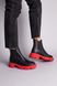 Ботинки женские кожаные черные на красной подошве зимние, 41, 26.5