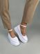 Туфли женские кожаные белого цвета на платформе, 40, 25.5
