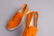 Лоферы женские замшевые оранжевого цвета на низком ходу, 36, 24