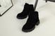 Ботинки женские замшевые черные на липучках демисезонные, 36, 23.5