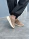 Кросівки жіночі шкіра флотар бежевого кольору з перфорацією на товстій підошві, 36, 23.5