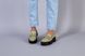 Туфли женские кожаные цвета хаки с цепью, 41, 26.5
