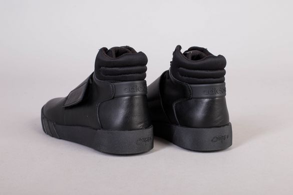 Черевики чоловічі шкіряні чорні, на шнурках та липучці, демі, 45, 30