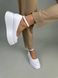 Туфли женские кожаные белого цвета на платформе, 41, 26