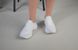 Кроссовки для девочки кожаные белые с желтым значком, 39, 25-25.5