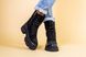 Ботинки женские замшевые черные с кожаной вставкой зимние, 41, 27